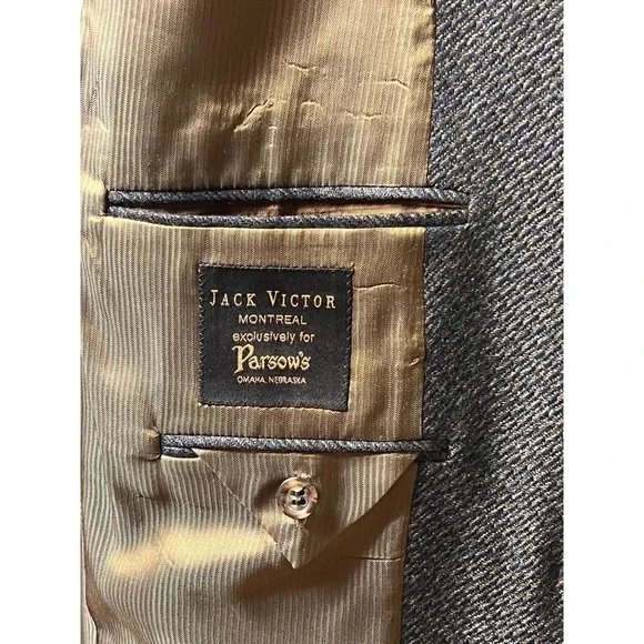 Jack Victor Jacket Blazer Notched Lapel 2-Button Classic Modern‎ Mens Size 41L